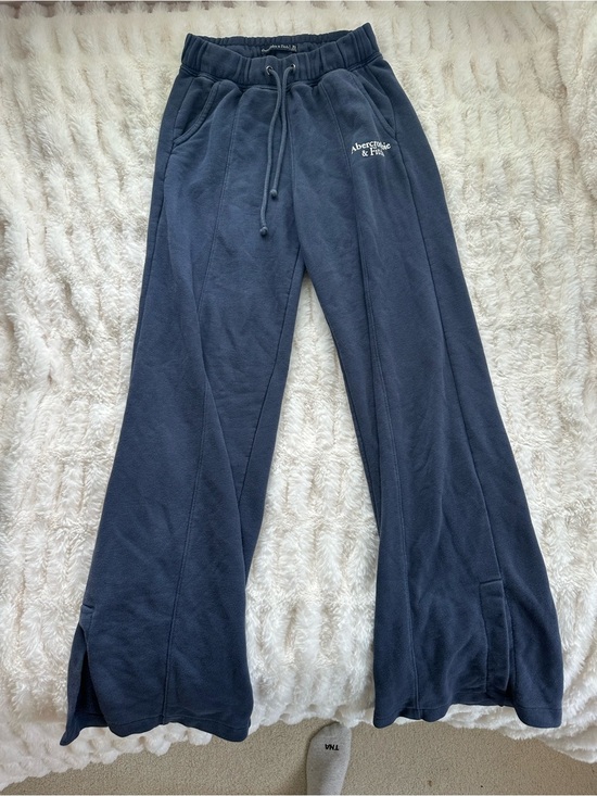 Abercrombie & Fitch Pants - Abercrombie & Fitch Navy Flared Logo Sweatpants Size XS